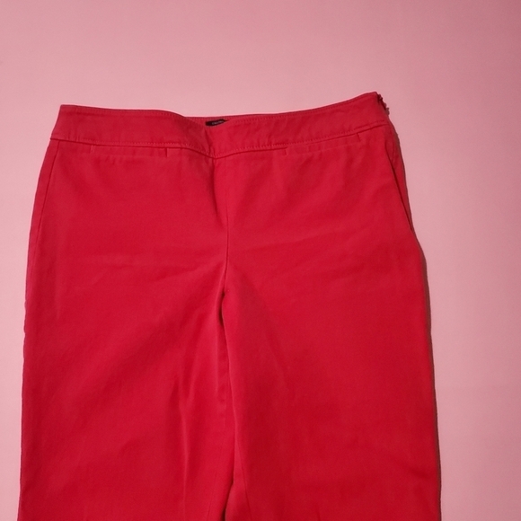 Talbots Petite Magenta Bright Pink Stright Leg Pants Work Professional Barbie - Picture 3 of 6